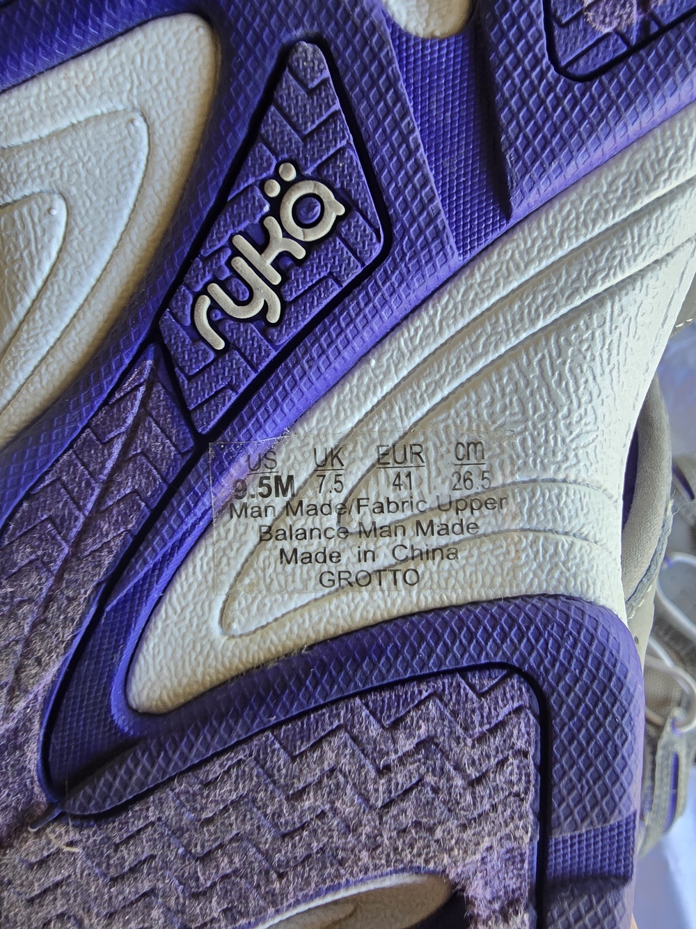Ryka Gray and Purple Active Comfort Sandals - Picture 3 of 3